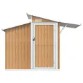 Abri de jardin Marron 270x130x208,5 cm Acier galvanisé