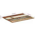 Dessus de table rectangulaire 70x90 cm 15-16 mm Bois récupéré