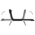 Chaises longues pliables lot de 2 noir textilène et acier