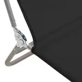 Chaises longues pliables lot de 2 noir textilène et acier