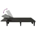 Chaise longue double noir 155x138x83 cm polypropylène