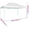 Tente de réception pliable professionnelle 3x4 m Acier Blanc