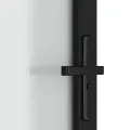 Porte intérieure 102,5x201,5 cm Noir Verre mat et aluminium