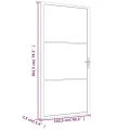 Porte intérieure 102,5x201,5 cm Noir Verre mat et aluminium