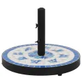 Base de parasol bleu et blanc rond 12 kg