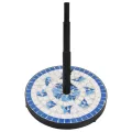 Base de parasol bleu et blanc rond 12 kg