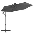 Parasol de jardin en porte-à-faux et poteau en aluminium
