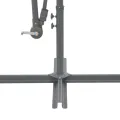 Parasol de jardin en porte-à-faux et poteau en aluminium