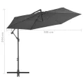 Parasol de jardin en porte-à-faux et poteau en aluminium