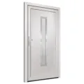 Porte d'entrée Blanc 108x200 cm PVC