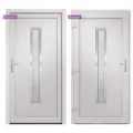 Porte d'entrée Blanc 108x200 cm PVC