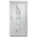 Porte d'entrée Blanc 98x200 cm PVC