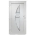 Porte d'entrée Blanc 98x200 cm PVC