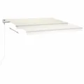 Auvent automatique avec capteur de vent et LED 400x350 cm Crème
