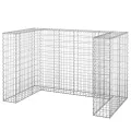 Mur en gabion pour poubelles Acier galvanisé 180x100x110 cm