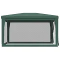 Tente de fête avec 4 parois latérales en maille Vert 3x4 m PEHD