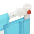 Barrière de sécurité de lit d'enfant Bleu 200x25 cm Tissu