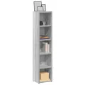 Armoires à CD 2 pcs Sonoma gris 21x16x93,5 cm Bois d'ingénierie