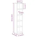 Armoires à CD 2 pcs Sonoma gris 21x16x93,5 cm Bois d'ingénierie