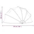 Dôme de piscine rond 376x188 cm PVC