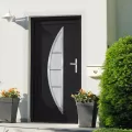 Porte d'entrée anthracite 98x208 cm PVC