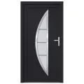 Porte d'entrée anthracite 98x208 cm PVC