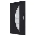 Porte d'entrée anthracite 98x208 cm PVC