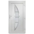 Porte d'entrée anthracite 98x208 cm PVC