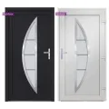 Porte d'entrée anthracite 98x208 cm PVC