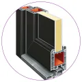 Porte d'entrée anthracite 98x208 cm PVC