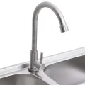 Évier de camping Double lavabo avec robinet Acier inoxydable