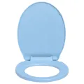 Siège de toilette à fermeture en douceur Bleu Ovale