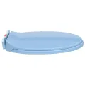 Siège de toilette à fermeture en douceur Bleu Ovale
