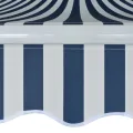 Auvent pliant à manipulation manuelle 500 cm Bleu et blanc
