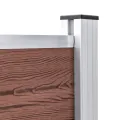 Clôture de jardin WPC 526x106 cm Marron