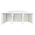 Belvédère avec rideaux 600x298x270 cm Blanc 180 g/m²