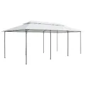 Belvédère avec rideaux 600x298x270 cm Blanc 180 g/m²