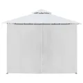 Belvédère avec rideaux 600x298x270 cm Blanc 180 g/m²