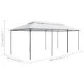 Belvédère avec rideaux 600x298x270 cm Blanc 180 g/m²