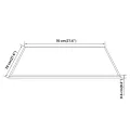 Dessus de table carré Verre trempé 700 x 700 mm