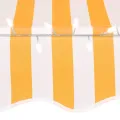 Auvent manuel rétractable avec LED 150 cm Blanc et orange