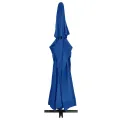 Parasol de jardin avec mât en aluminium 600 cm bleu azuré