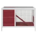 Clapier moka 103x44x69,5 cm bois de pin massif