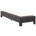 Transat avec coussin Noir Résine tressée