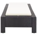 Transat avec coussin Noir Résine tressée