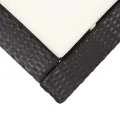 Transat avec coussin Noir Résine tressée