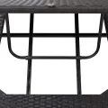 Transat avec coussin Noir Résine tressée