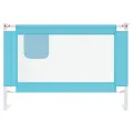 Barrière de sécurité de lit d'enfant Bleu 100x25 cm Tissu