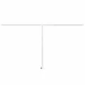 Jeu de poteaux d'auvent blanc 450x245 cm fer