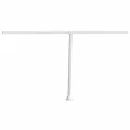 Jeu de poteaux d'auvent blanc 450x245 cm fer